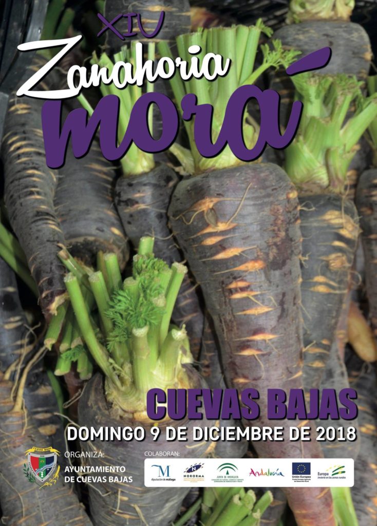 Plakat reklamujący Fiesta de la Zanahoria Morá. Foto: Ayuntamiento de Cuevas Bajas.